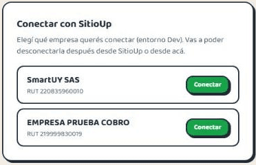 Elegir la empresa con la que factura el sitio